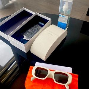 Prada PR17W new white unisex sunglasses